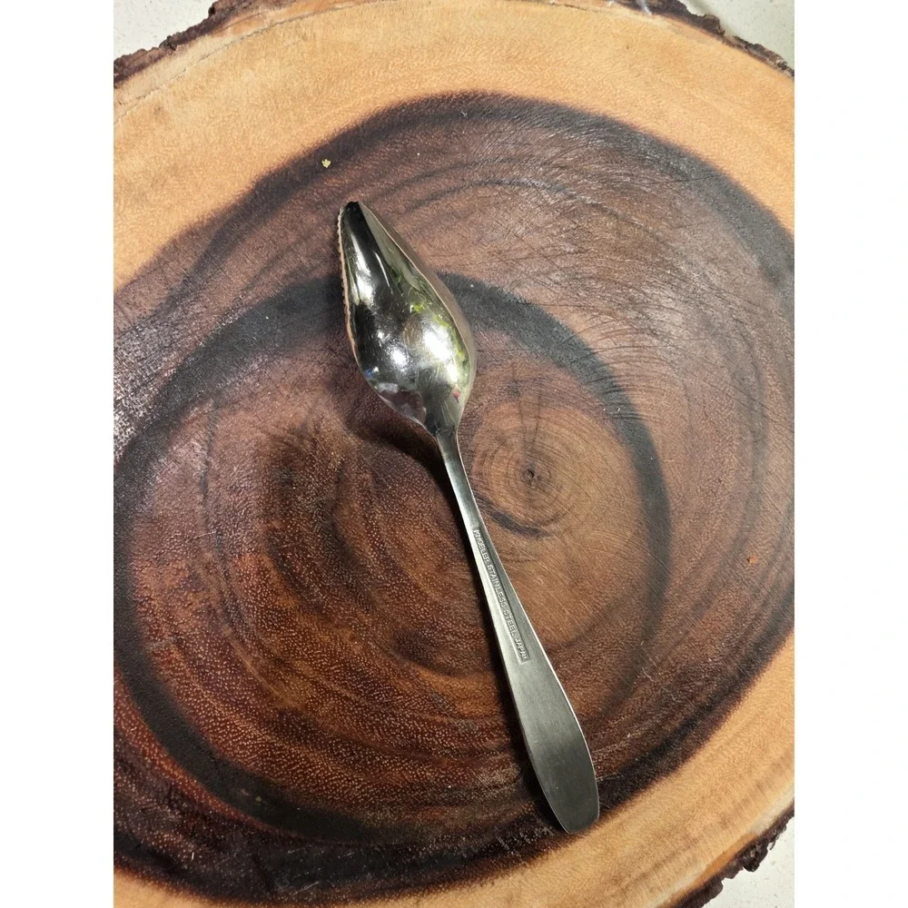 VTG Knobler Stainless Steel Japan Flatware Serrated Citrus Grapefruit Spoon